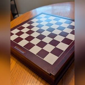 Classic Wooden Chess/Games Set. Preloved.